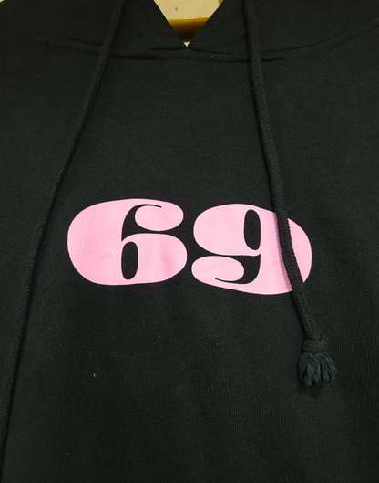 69 Heavy Cloth Black Hoodie