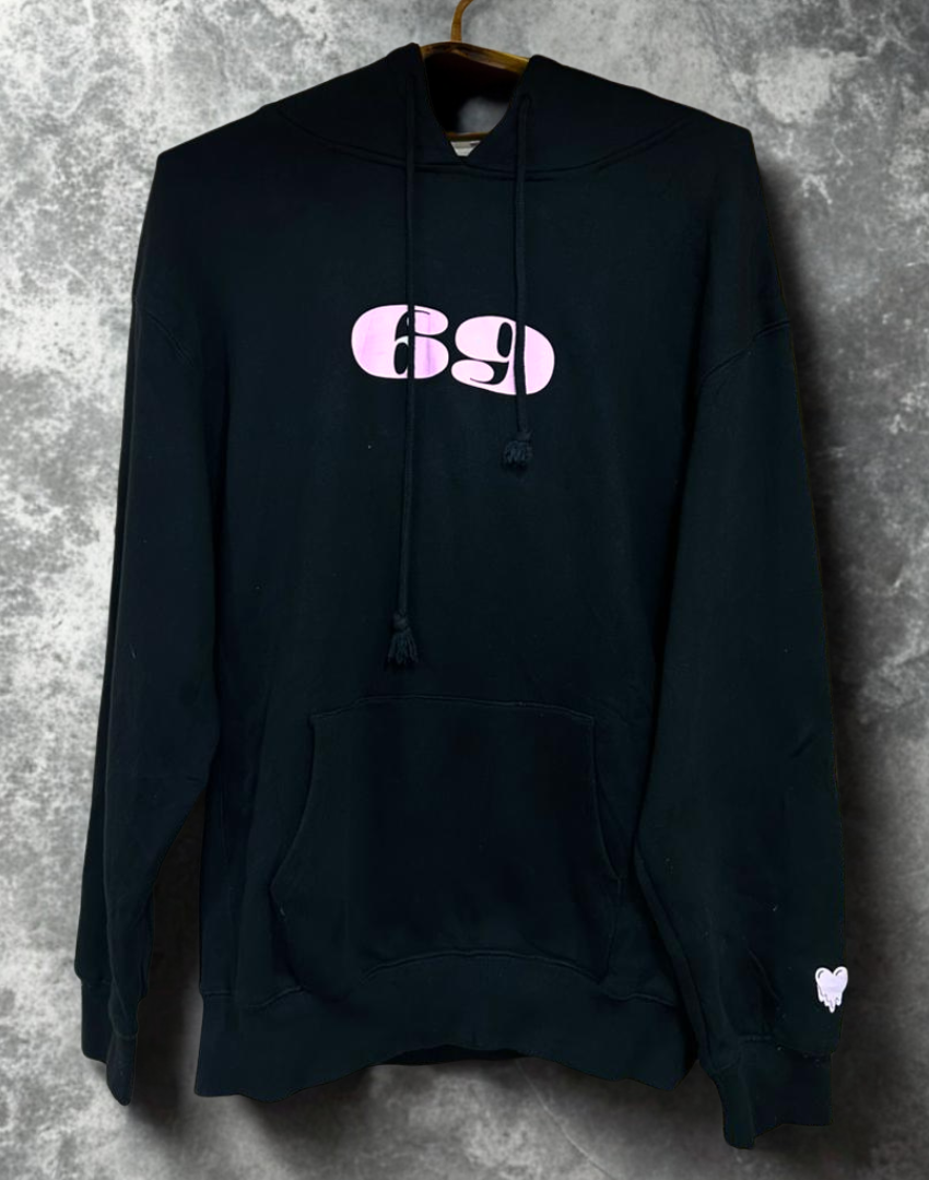 69 Heavy Cloth Black Hoodie