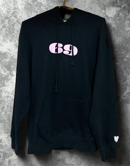 69 Heavy Cloth Black Hoodie